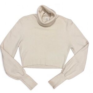 Aritzia Wilfred ‘Rebecca Cropped Wool Turtleneck Sweater’